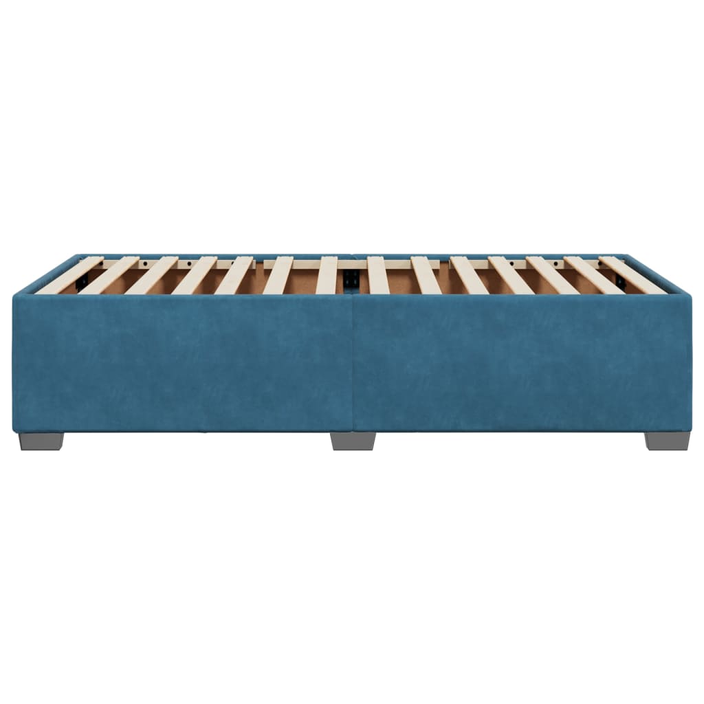 vidaXL Estructura de cama de terciopelo azul 90x200 cm