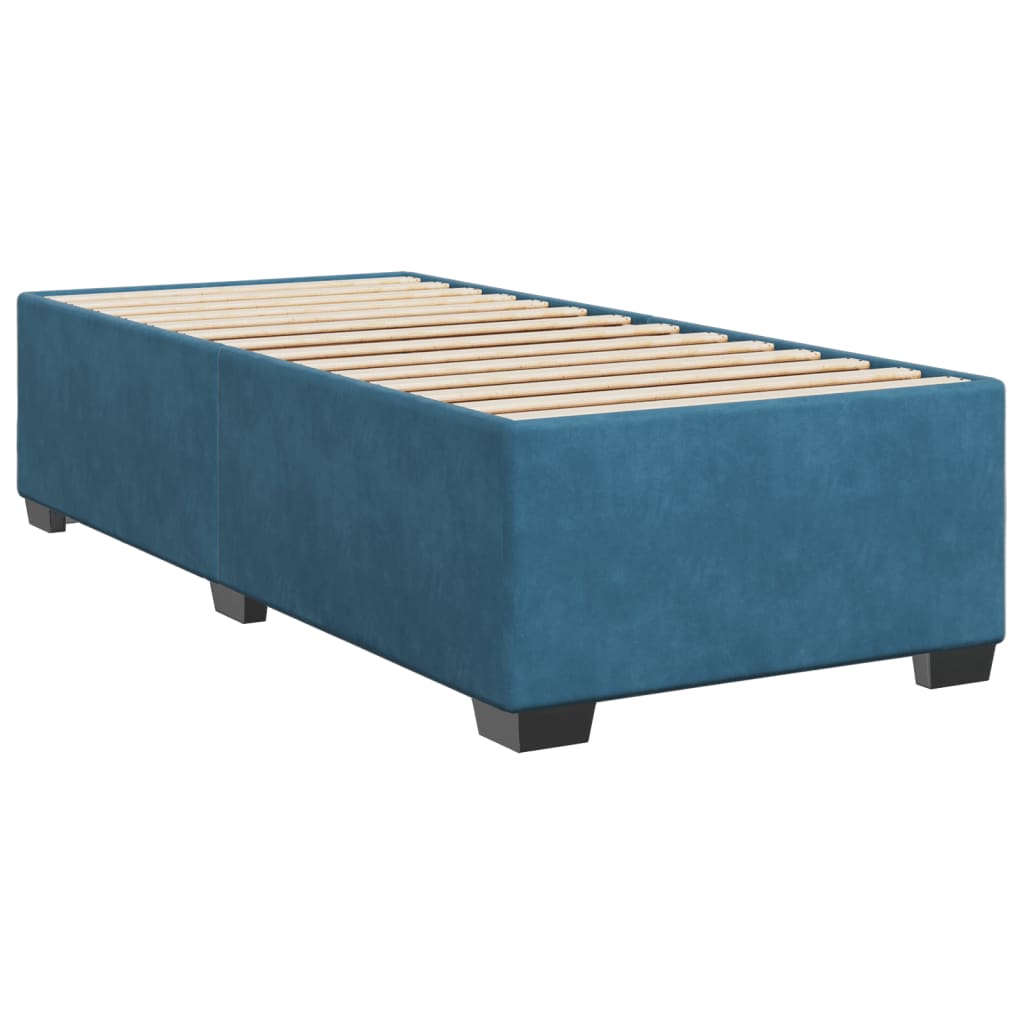 vidaXL Estructura de cama de terciopelo azul 90x200 cm