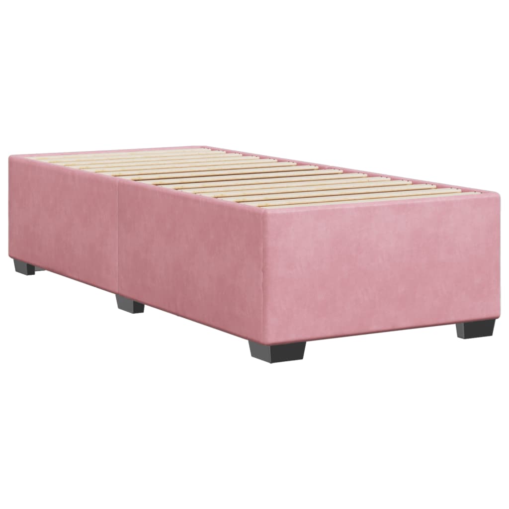 vidaXL Estructura de cama sin colchón terciopelo rosa 90x200 cm