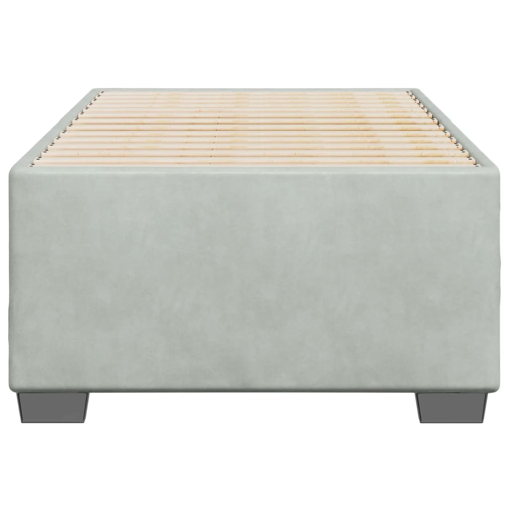 vidaXL Estructura de cama sin colchón terciopelo gris claro 100x200 cm