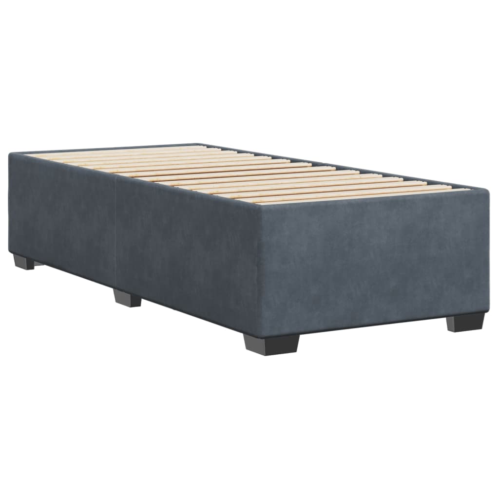 vidaXL Estructura de cama sin colchón terciopelo gris oscuro 100x200cm