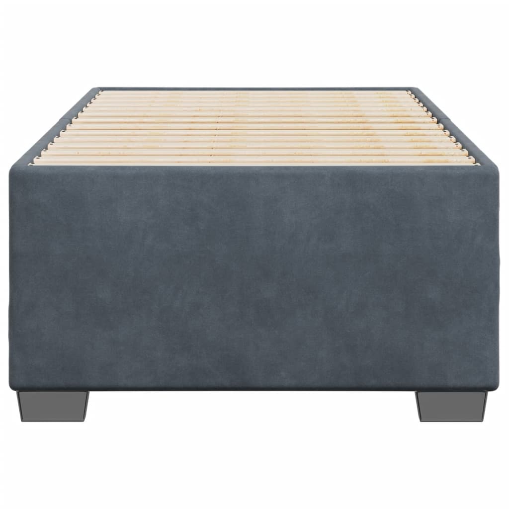 vidaXL Estructura de cama sin colchón terciopelo gris oscuro 100x200cm