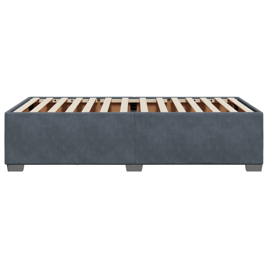 vidaXL Estructura de cama sin colchón terciopelo gris oscuro 100x200cm