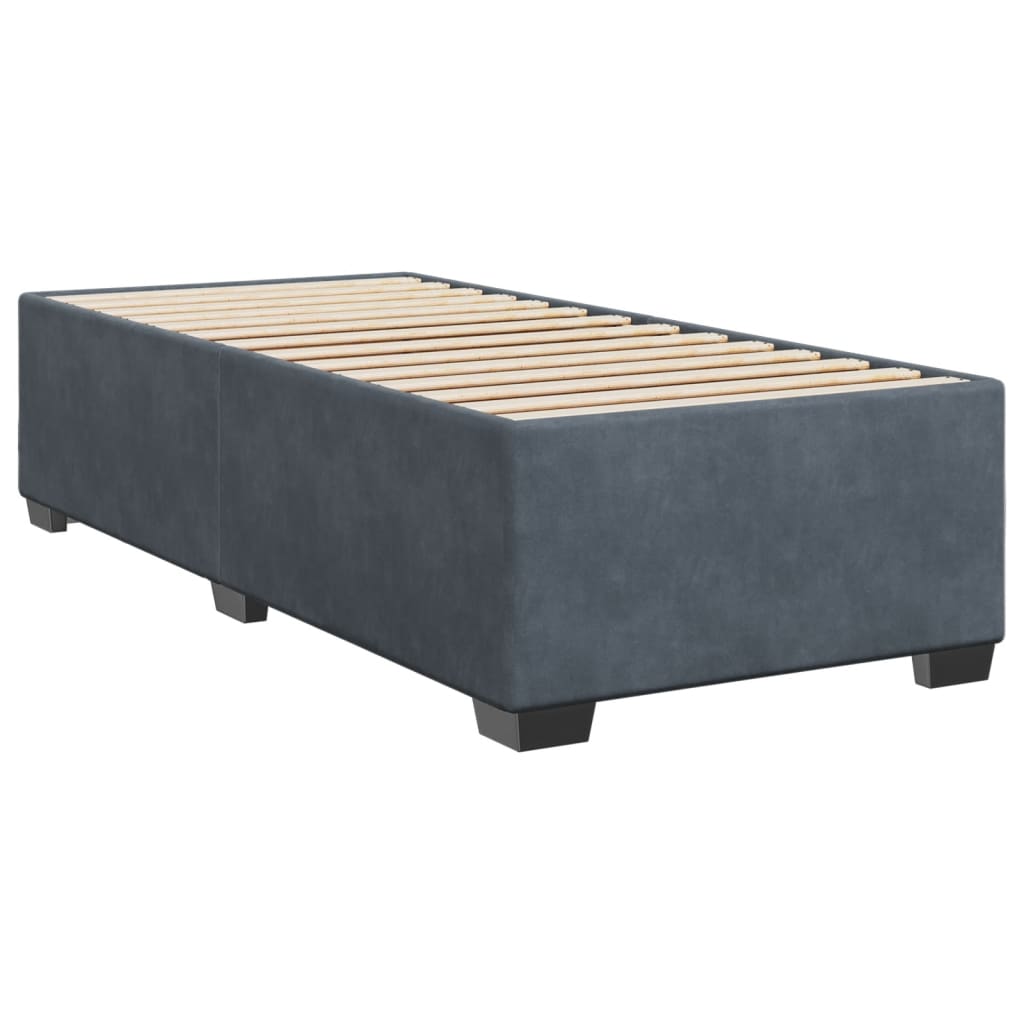 vidaXL Estructura de cama sin colchón terciopelo gris oscuro 100x200cm