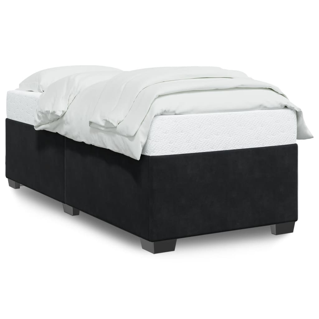 vidaXL Estructura de cama sin colchón terciopelo negro 100x200 cm