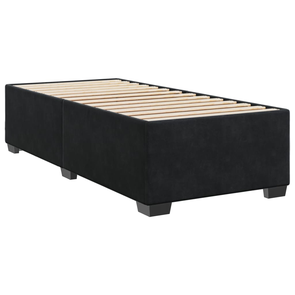 vidaXL Estructura de cama sin colchón terciopelo negro 100x200 cm