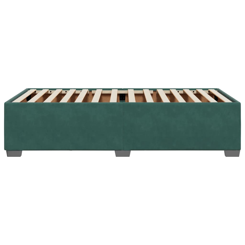 vidaXL Estructura cama sin colchón terciopelo verde oscuro 100x200 cm