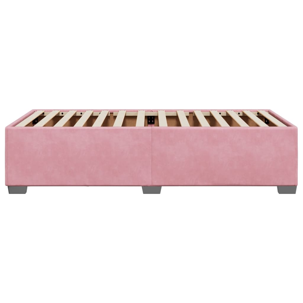 vidaXL Estructura de cama sin colchón terciopelo rosa 100x200 cm