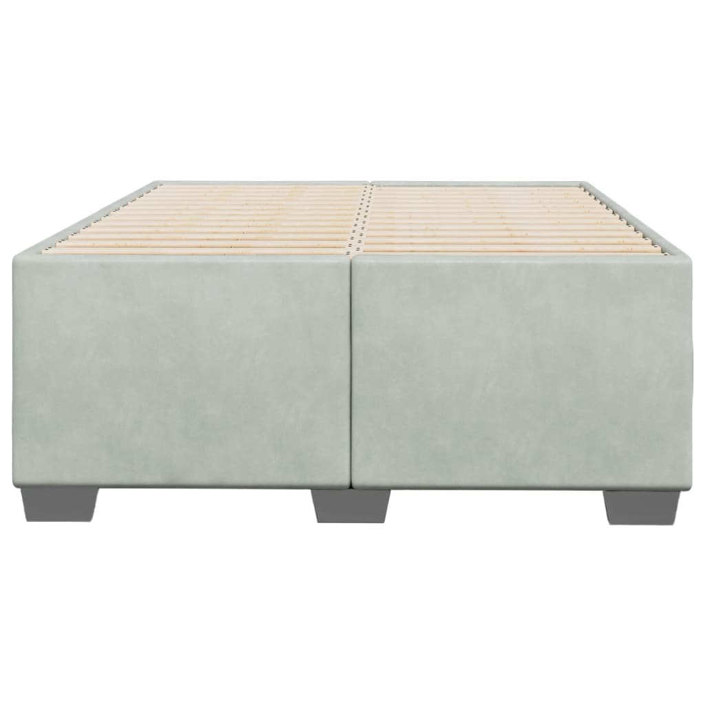 vidaXL Estructura de cama sin colchón terciopelo gris claro 120x200 cm