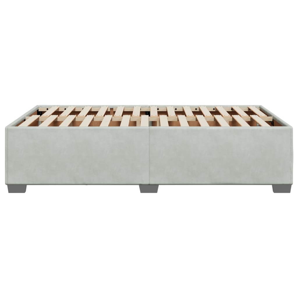 vidaXL Estructura de cama sin colchón terciopelo gris claro 120x200 cm