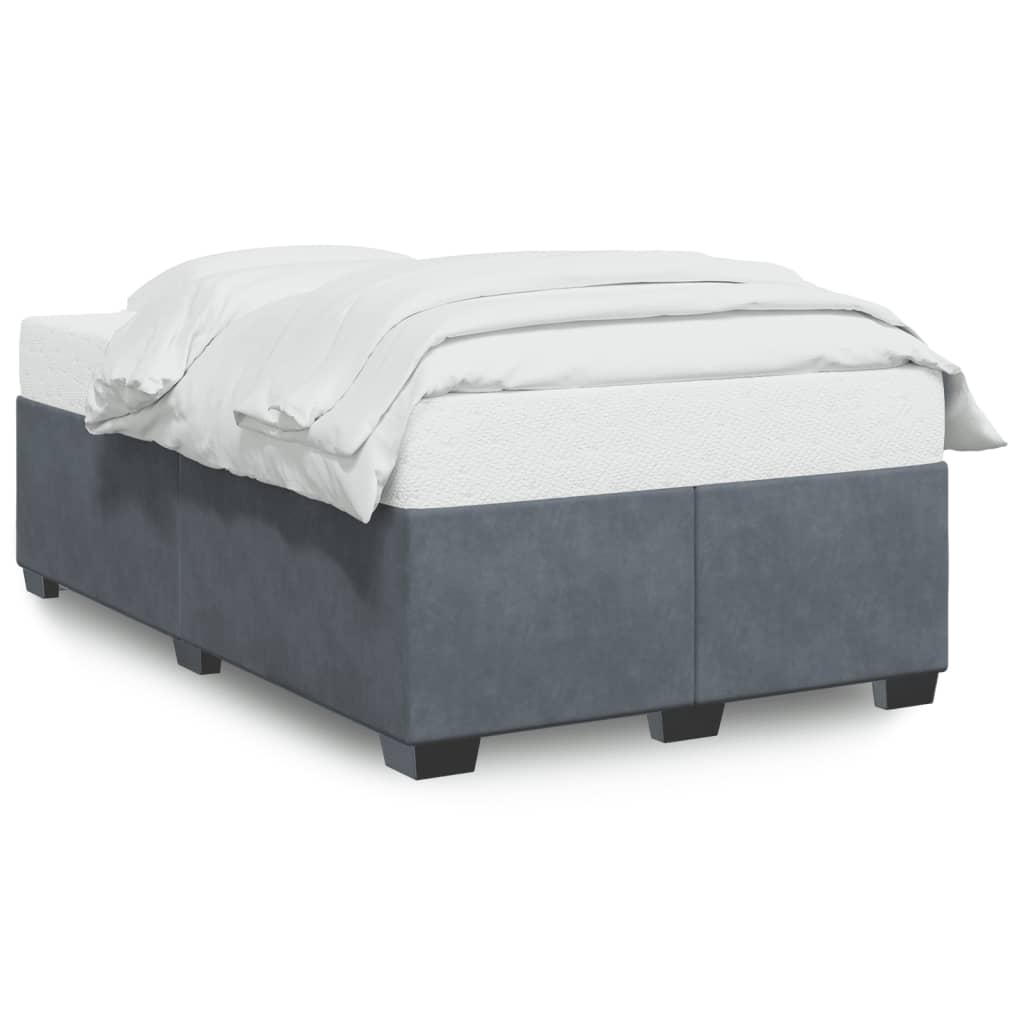 vidaXL Estructura de cama sin colchón terciopelo gris oscuro 120x200cm