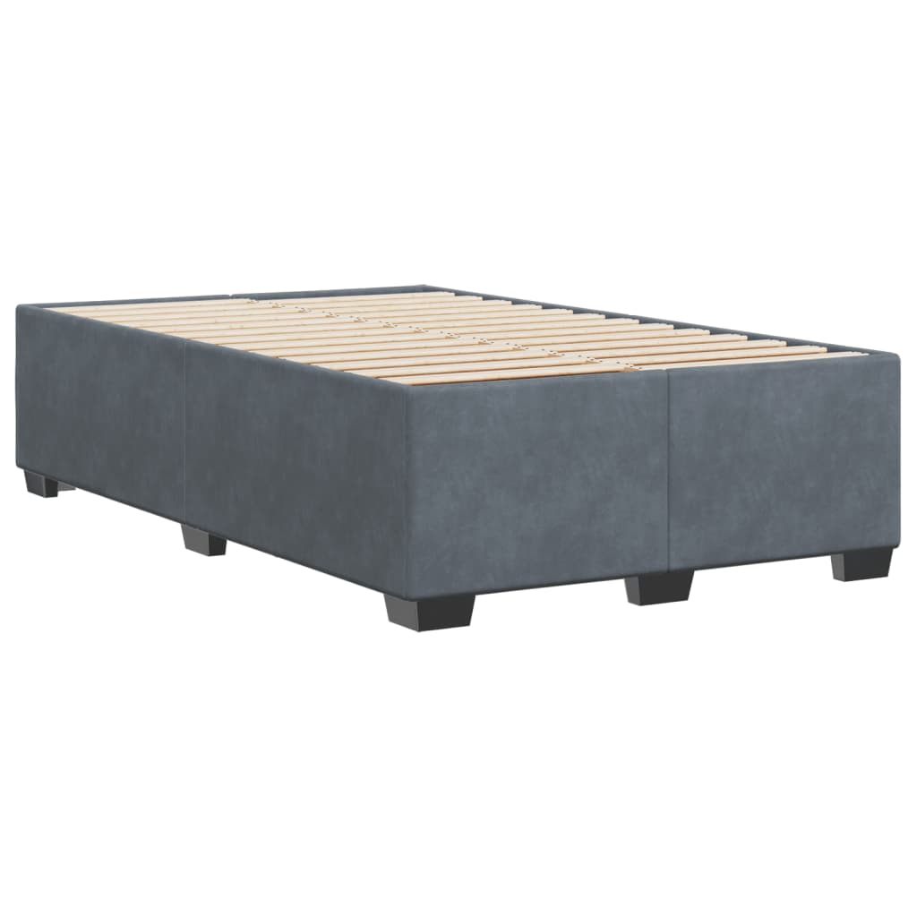 vidaXL Estructura de cama sin colchón terciopelo gris oscuro 120x200cm