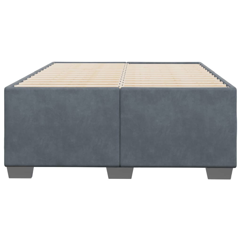 vidaXL Estructura de cama sin colchón terciopelo gris oscuro 120x200cm