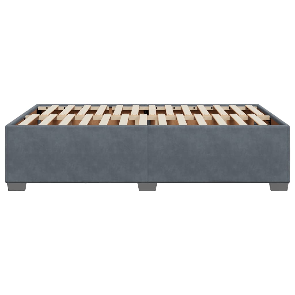 vidaXL Estructura de cama sin colchón terciopelo gris oscuro 120x200cm