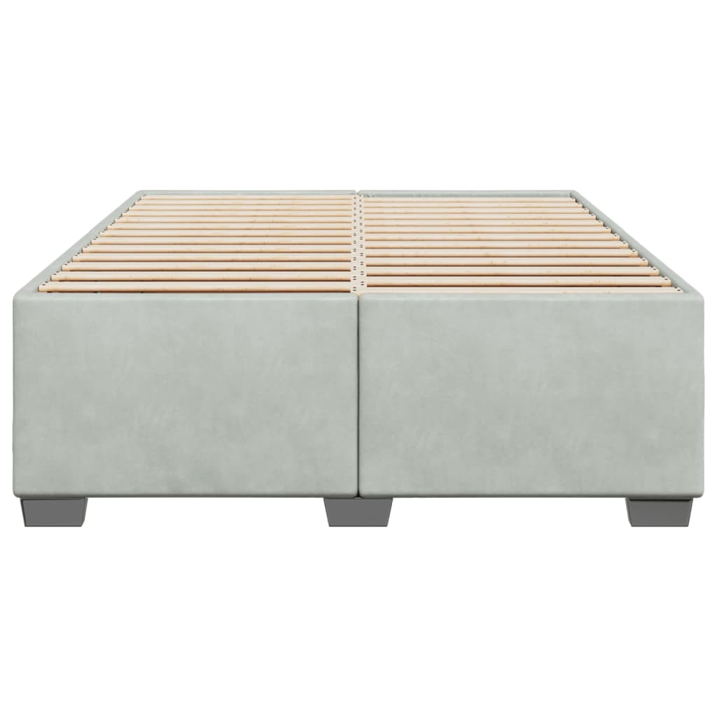 vidaXL Estructura de cama sin colchón terciopelo gris claro 140x190 cm