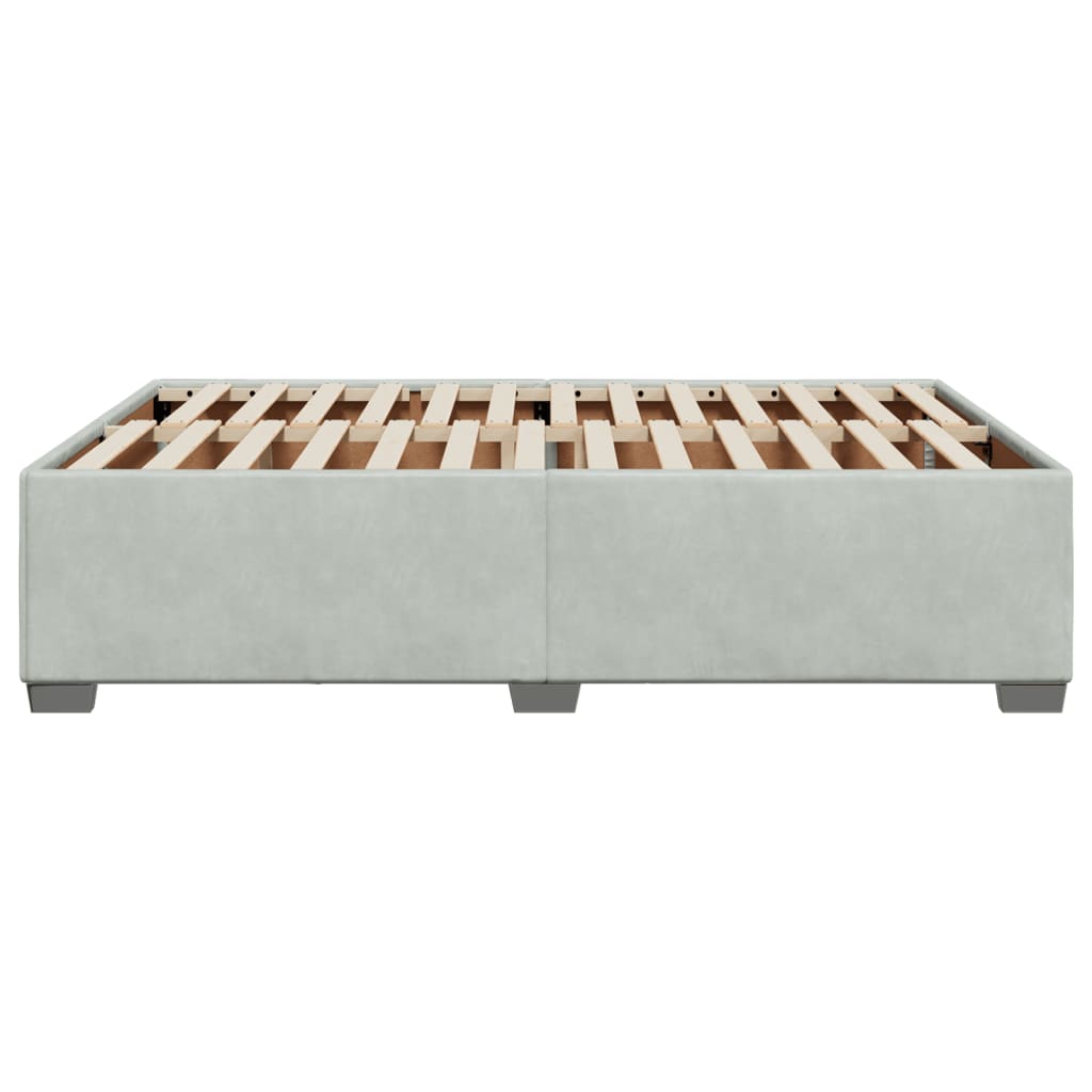 vidaXL Estructura de cama sin colchón terciopelo gris claro 140x190 cm