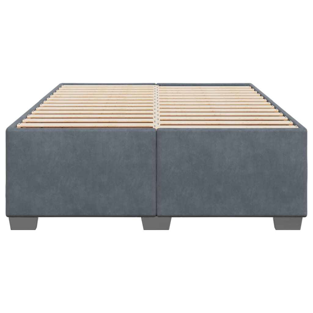 vidaXL Estructura de cama sin colchón terciopelo gris oscuro 140x190cm