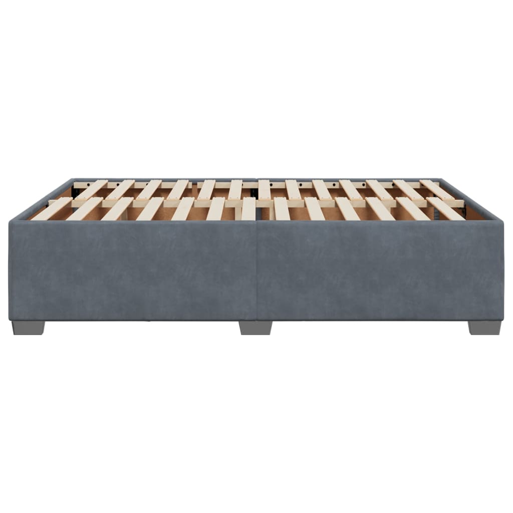 vidaXL Estructura de cama sin colchón terciopelo gris oscuro 140x190cm