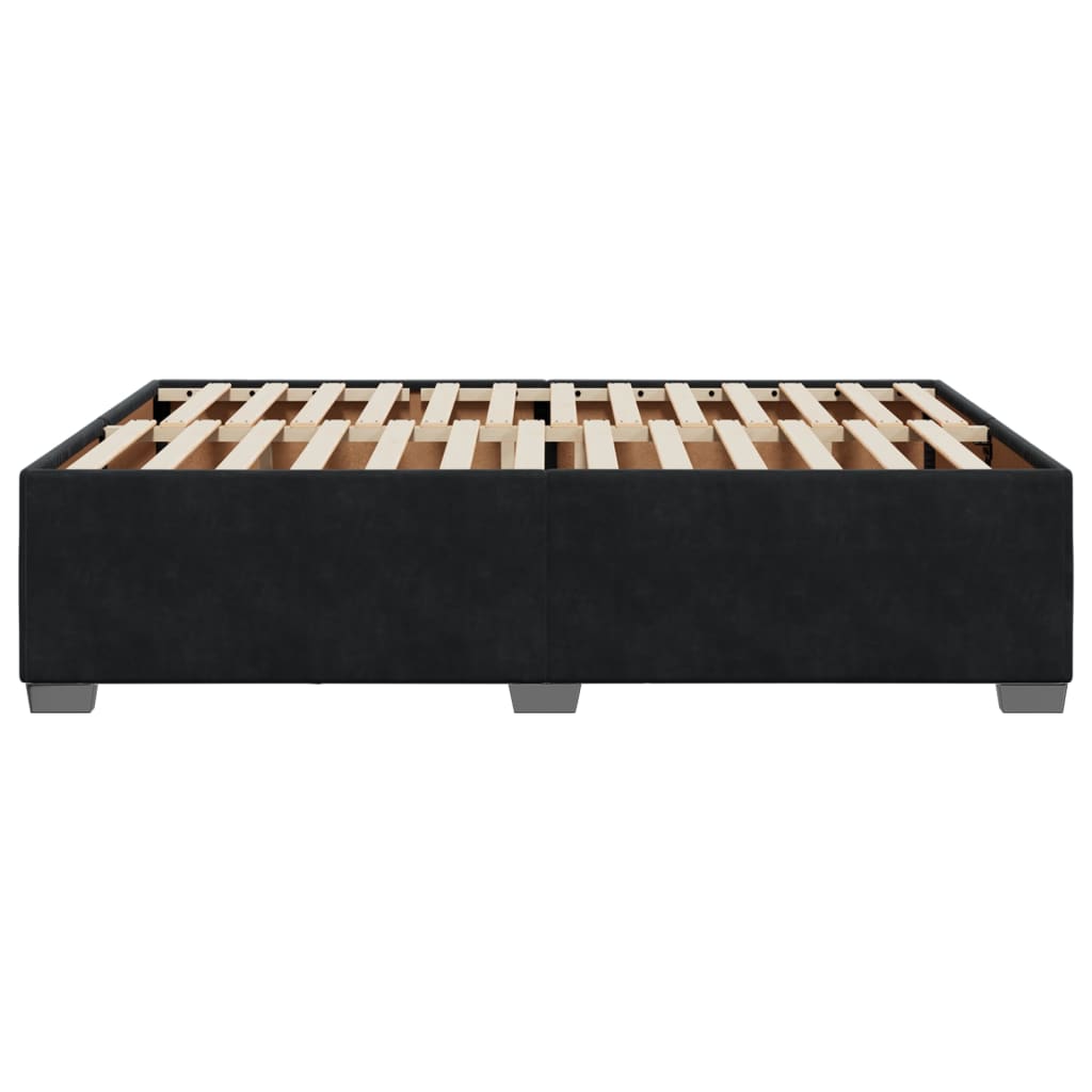 vidaXL Estructura de cama sin colchón terciopelo negro 140x190 cm