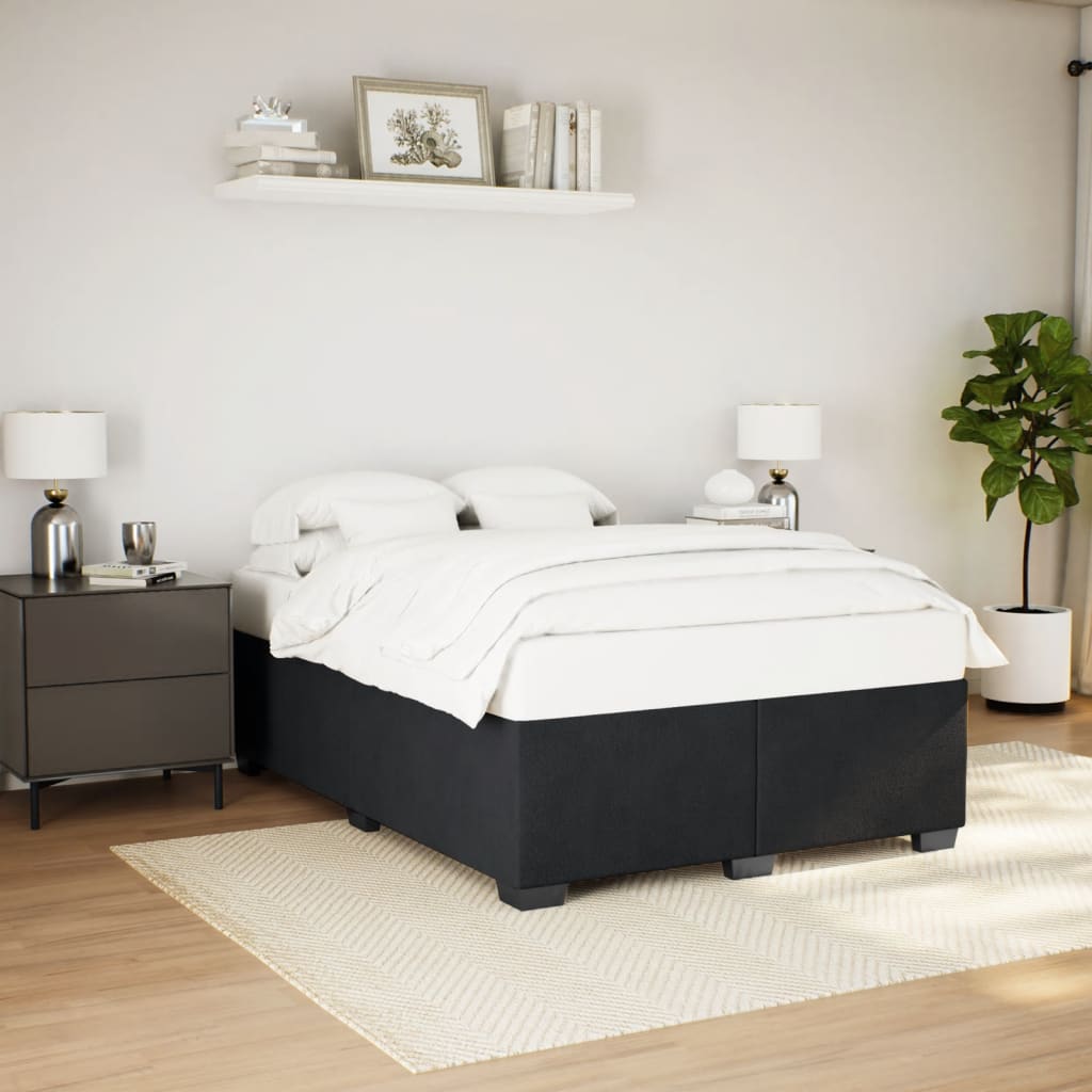 vidaXL Estructura de cama sin colchón terciopelo negro 140x190 cm