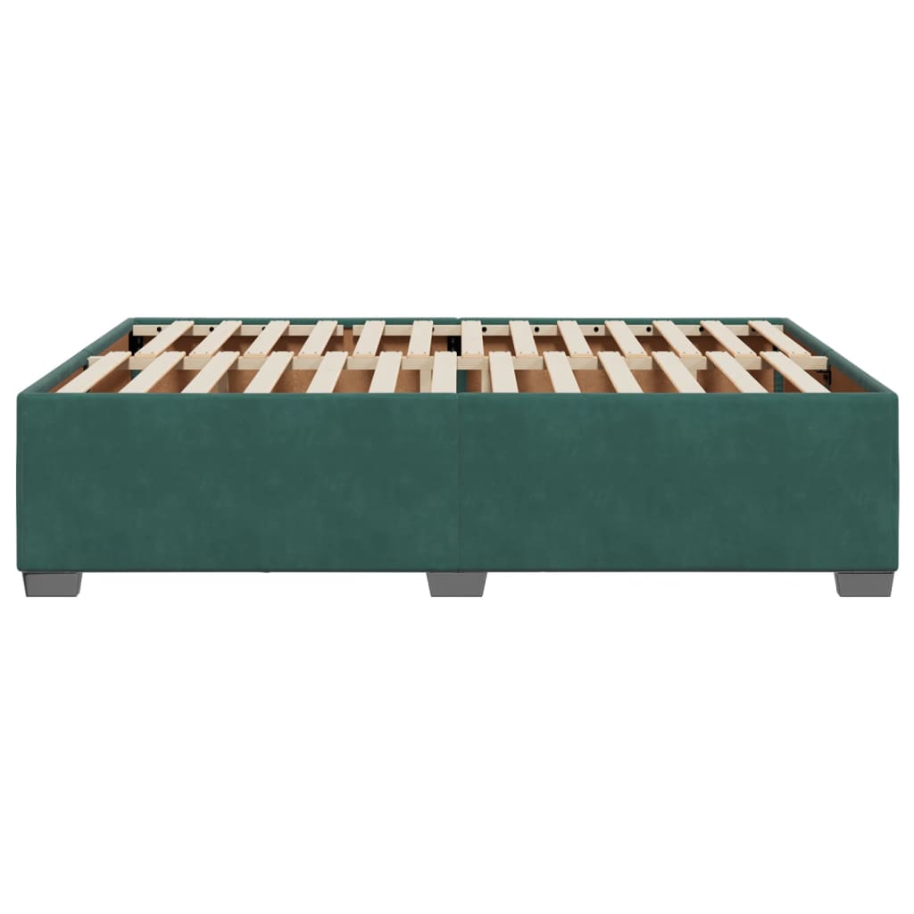 vidaXL Estructura cama sin colchón terciopelo verde oscuro 140x190 cm