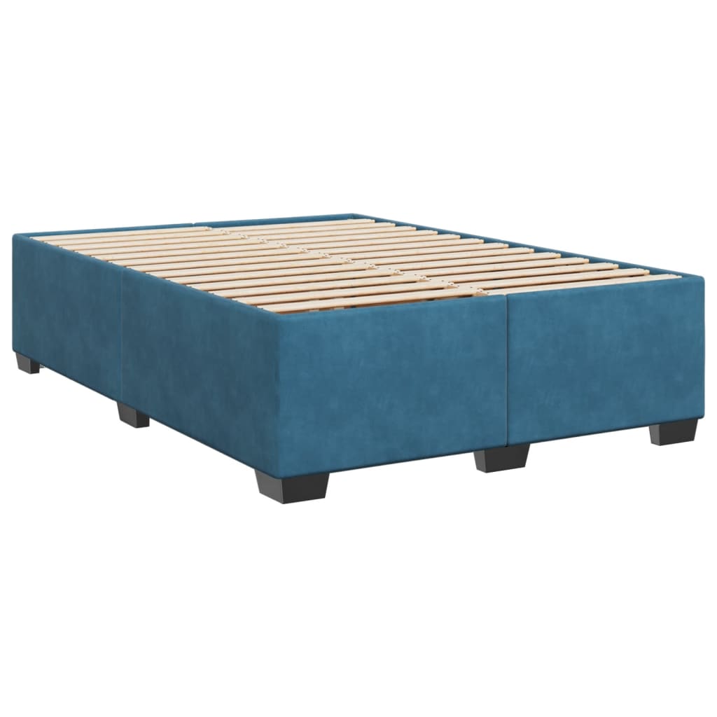 vidaXL Estructura de cama de terciopelo azul 140x190 cm