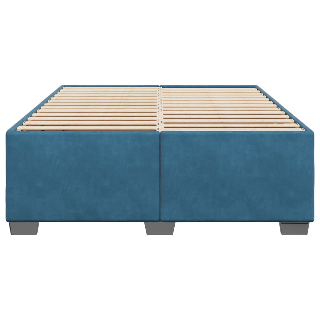 vidaXL Estructura de cama de terciopelo azul 140x190 cm