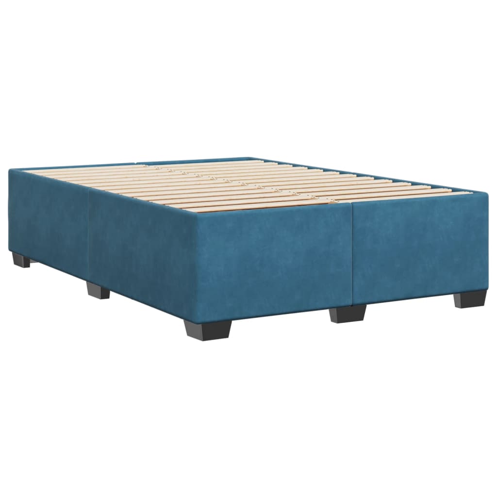 vidaXL Estructura de cama de terciopelo azul 140x190 cm