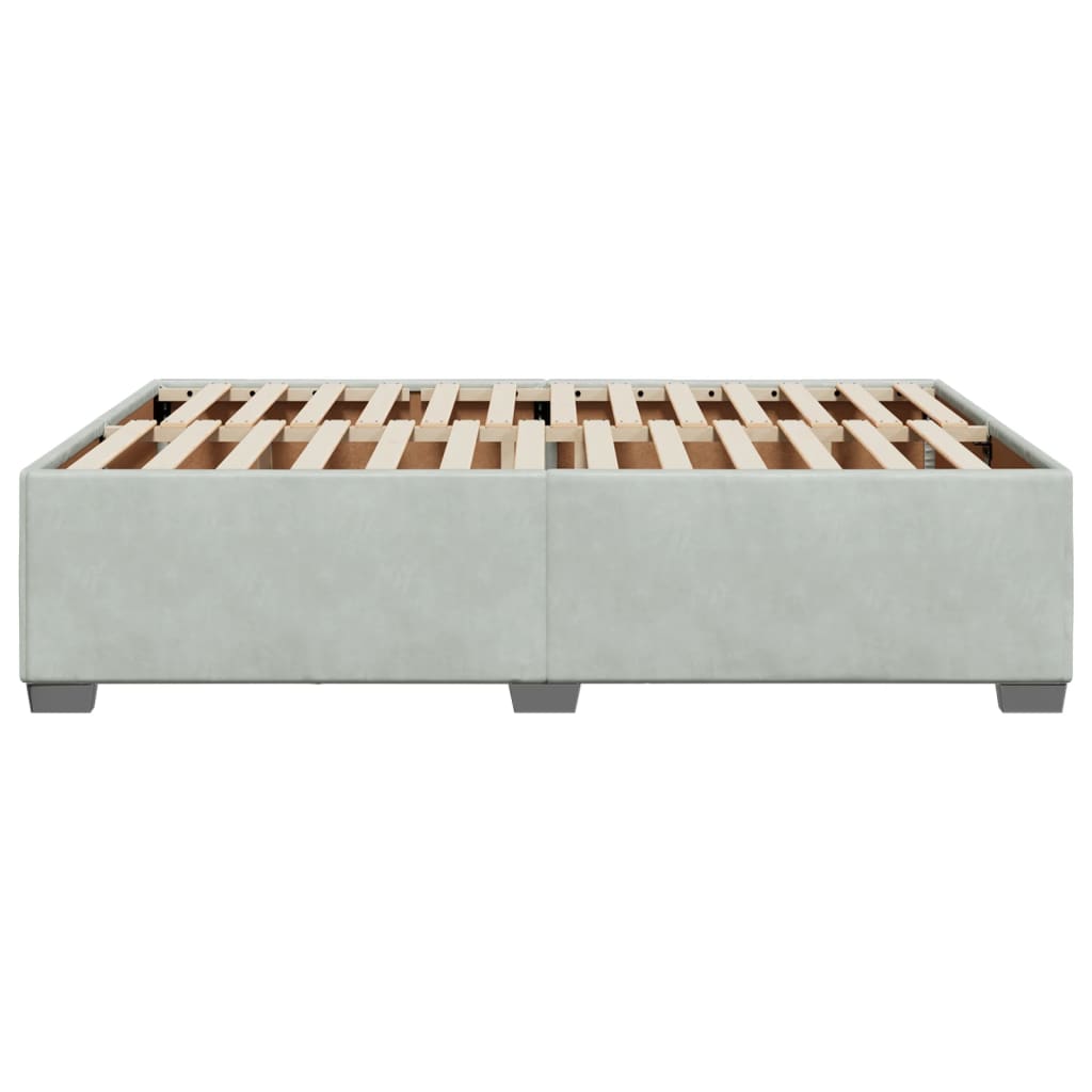 vidaXL Estructura de cama sin colchón terciopelo gris claro 140x200 cm