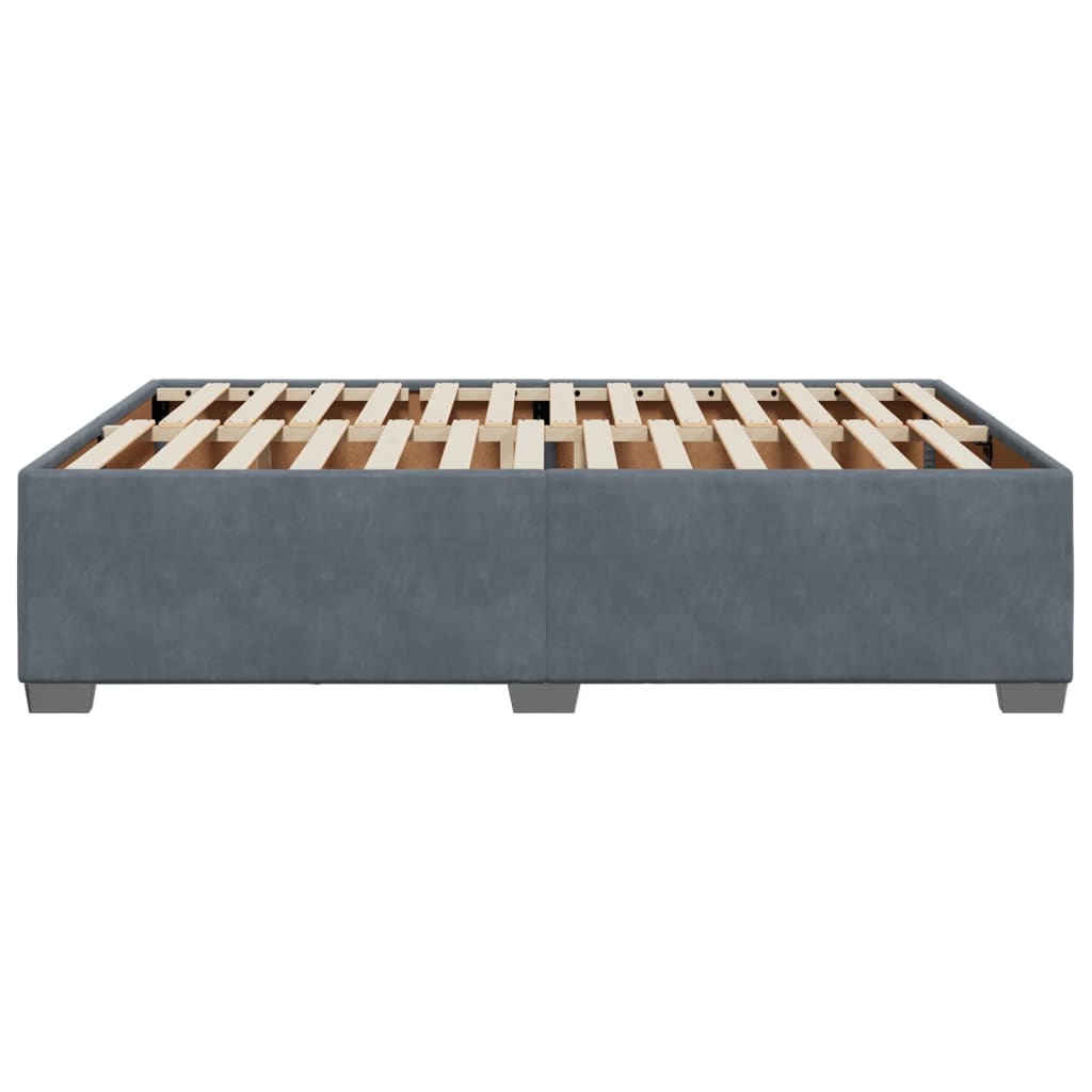 vidaXL Estructura de cama sin colchón terciopelo gris oscuro 140x200cm