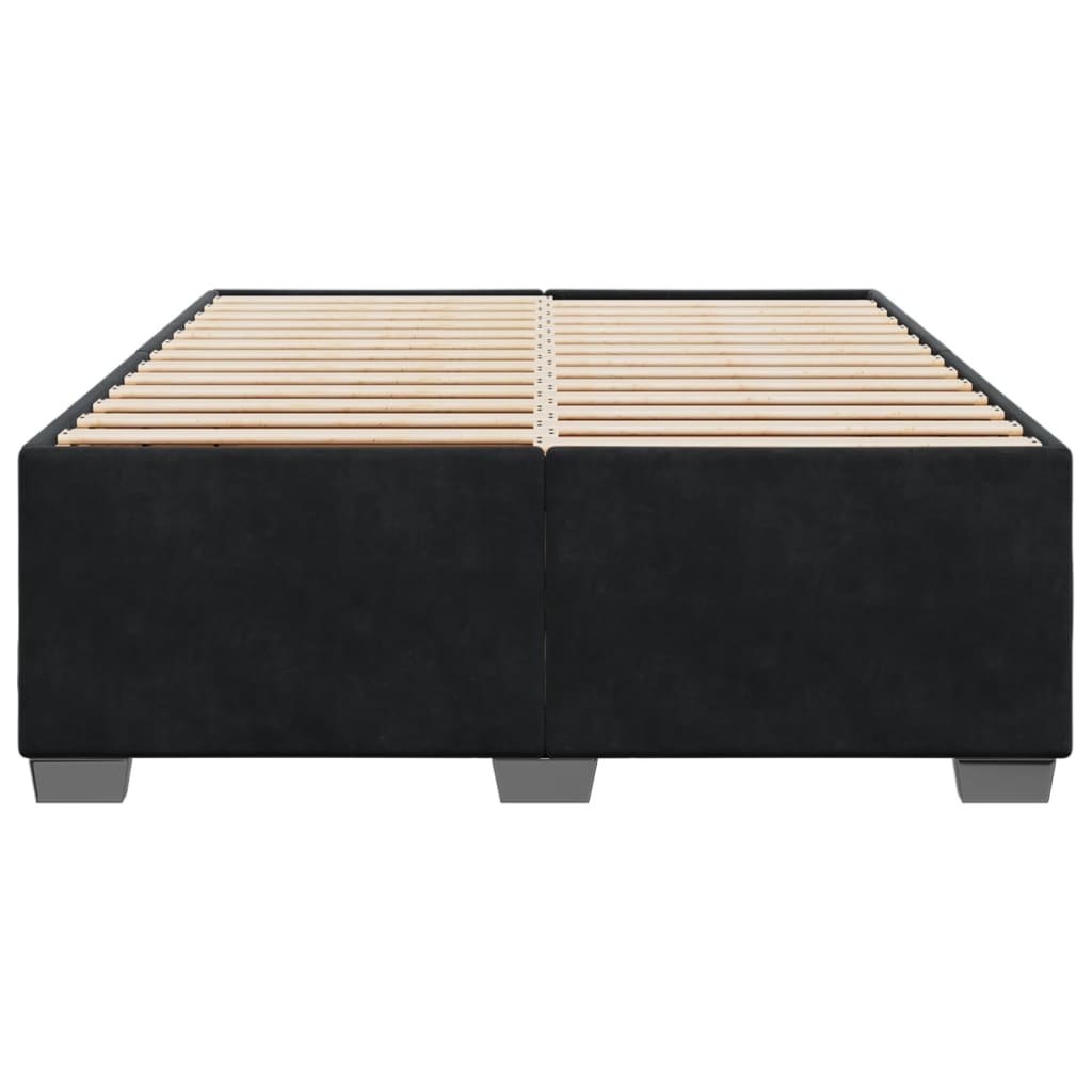 vidaXL Estructura de cama sin colchón terciopelo negro 140x200 cm