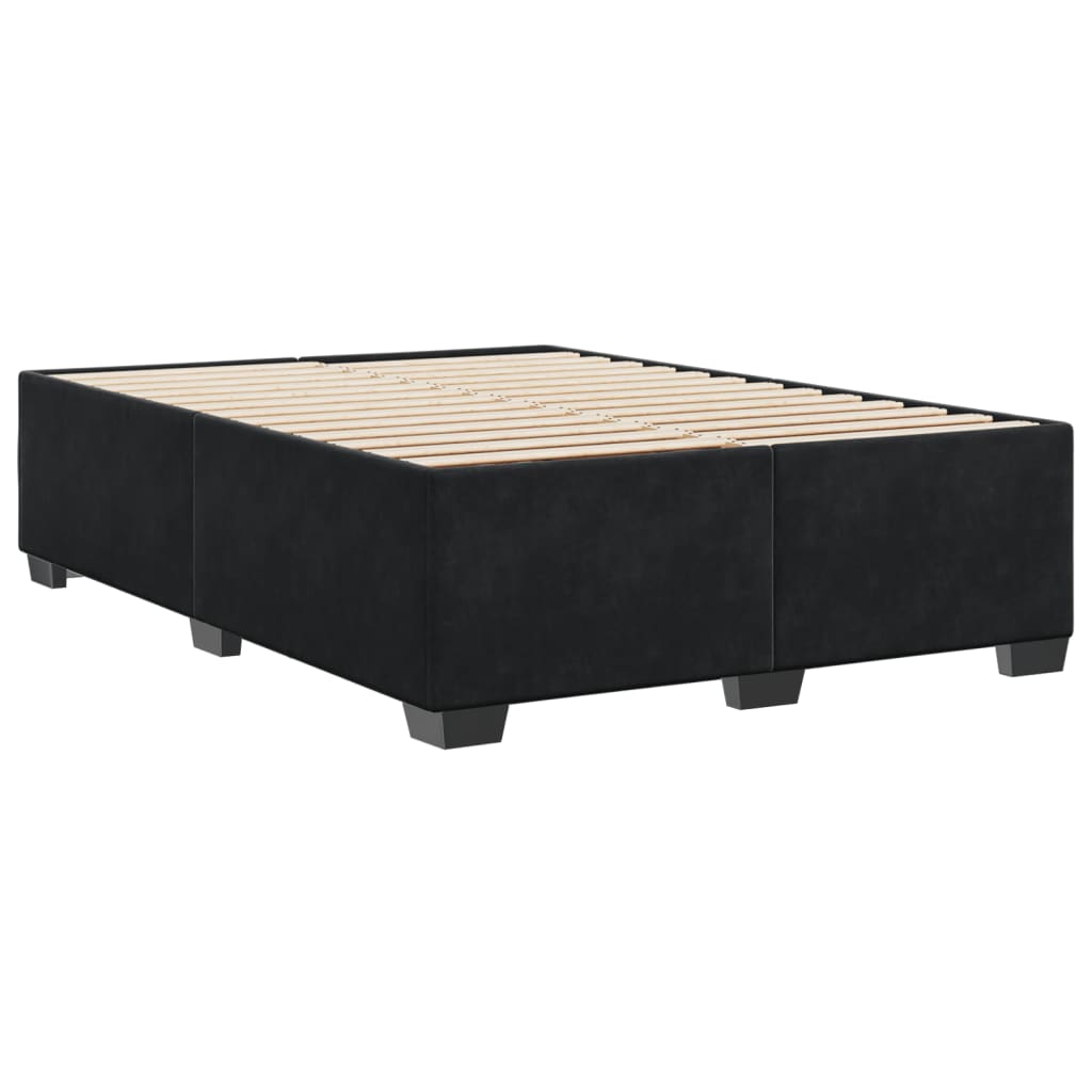 vidaXL Estructura de cama sin colchón terciopelo negro 140x200 cm