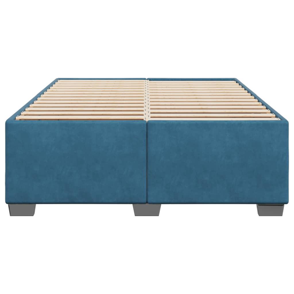 vidaXL Estructura de cama de terciopelo azul 140x200 cm