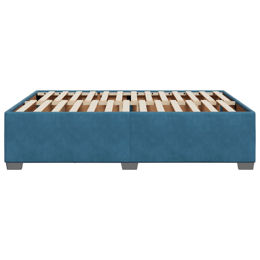 vidaXL Estructura de cama de terciopelo azul 140x200 cm