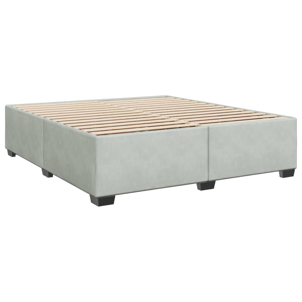 vidaXL Estructura de cama sin colchón terciopelo gris claro 180x200 cm