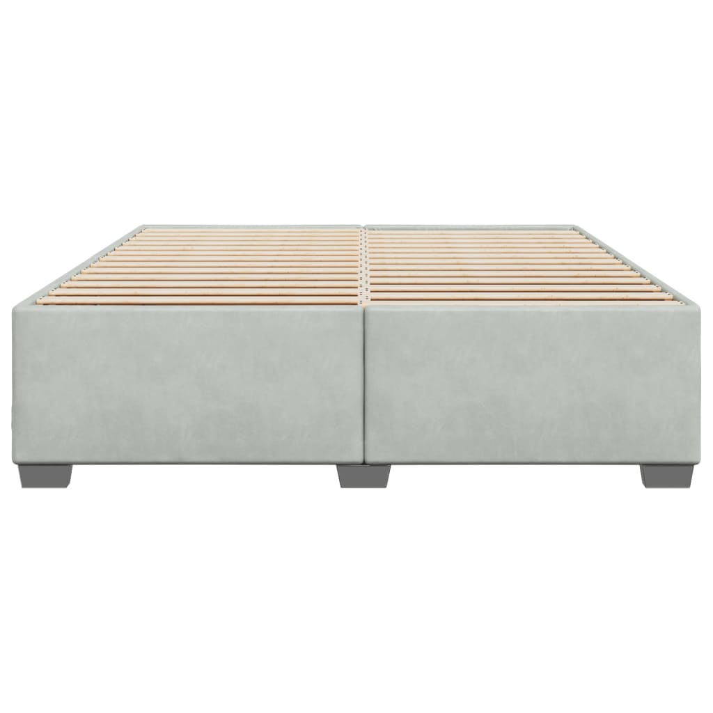 vidaXL Estructura de cama sin colchón terciopelo gris claro 180x200 cm