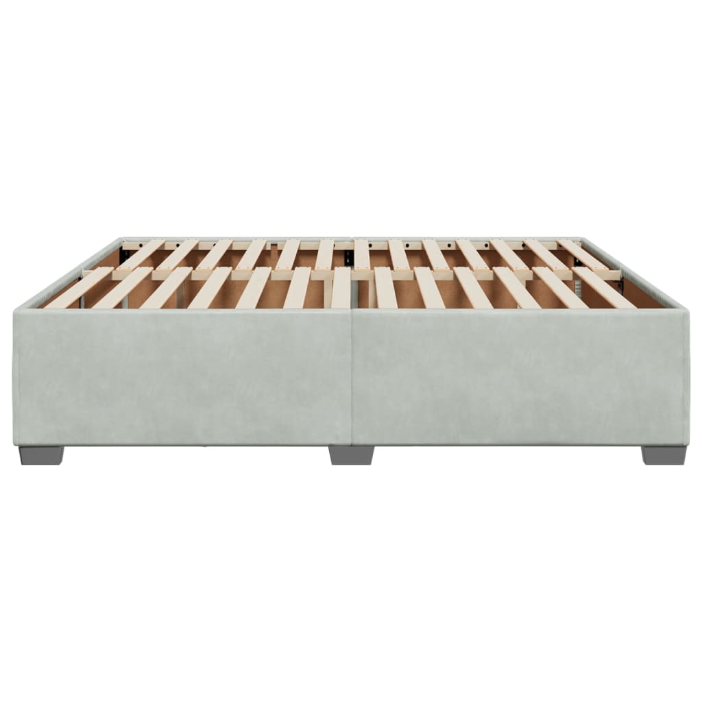 vidaXL Estructura de cama sin colchón terciopelo gris claro 180x200 cm