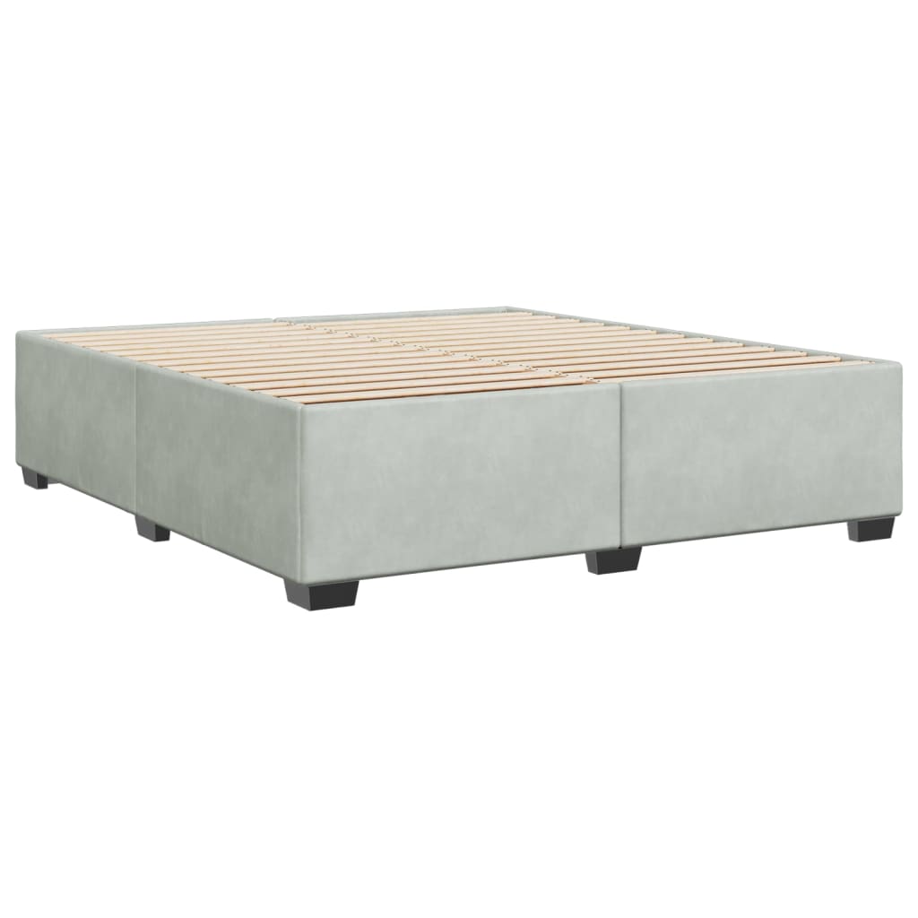 vidaXL Estructura de cama sin colchón terciopelo gris claro 180x200 cm