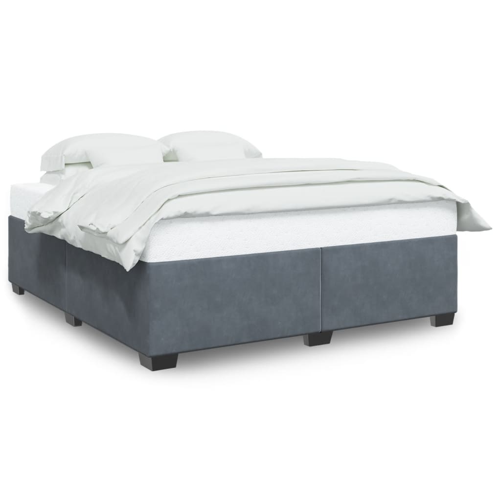 vidaXL Estructura de cama sin colchón terciopelo gris oscuro 180x200cm