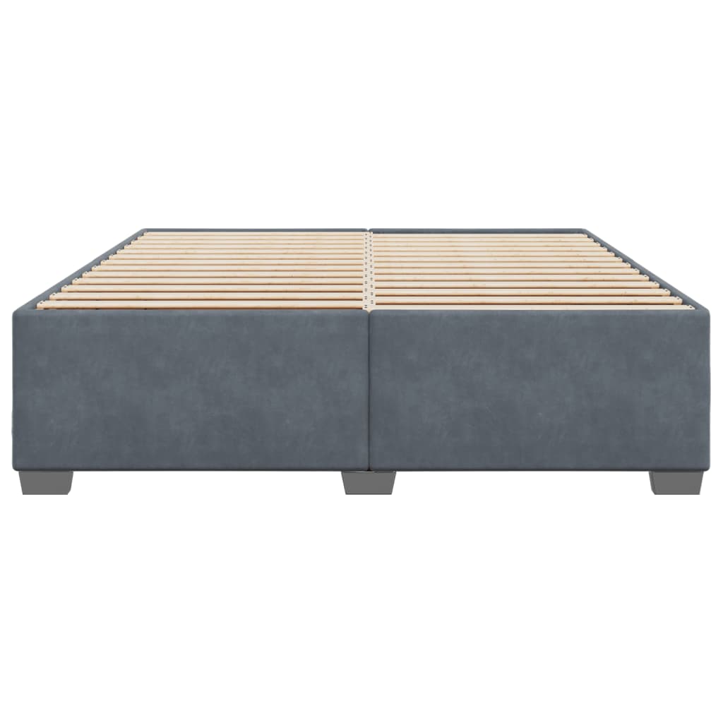 vidaXL Estructura de cama sin colchón terciopelo gris oscuro 180x200cm