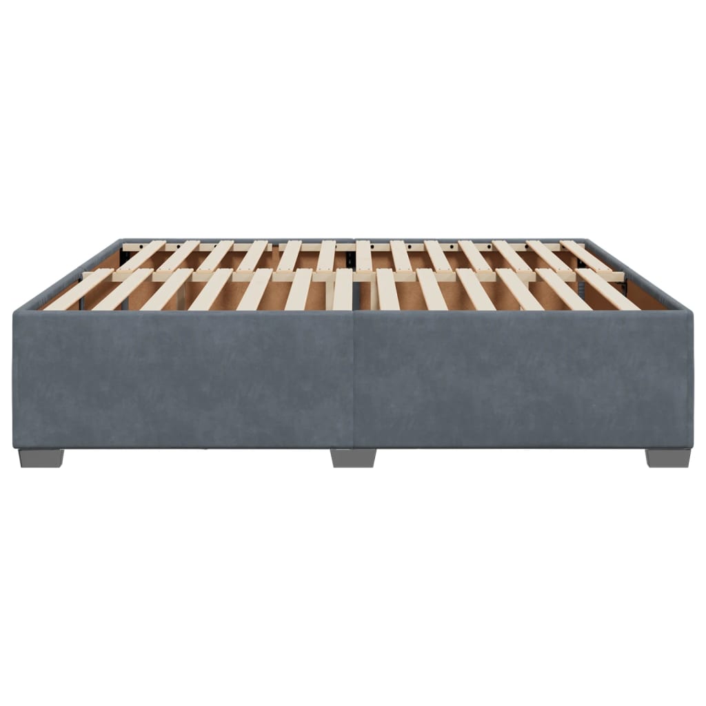 vidaXL Estructura de cama sin colchón terciopelo gris oscuro 180x200cm