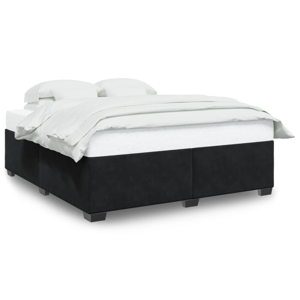 vidaXL Estructura de cama sin colchón terciopelo negro 180x200 cm