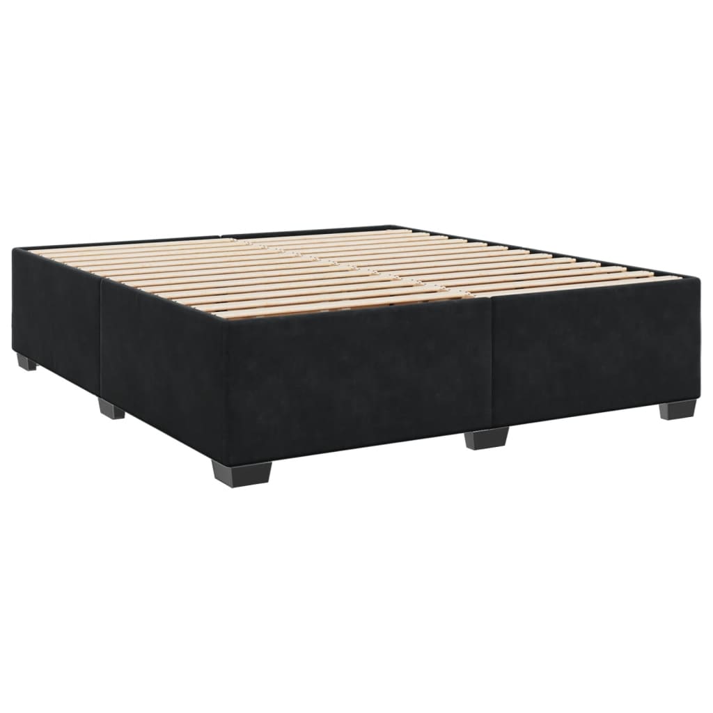 vidaXL Estructura de cama sin colchón terciopelo negro 180x200 cm