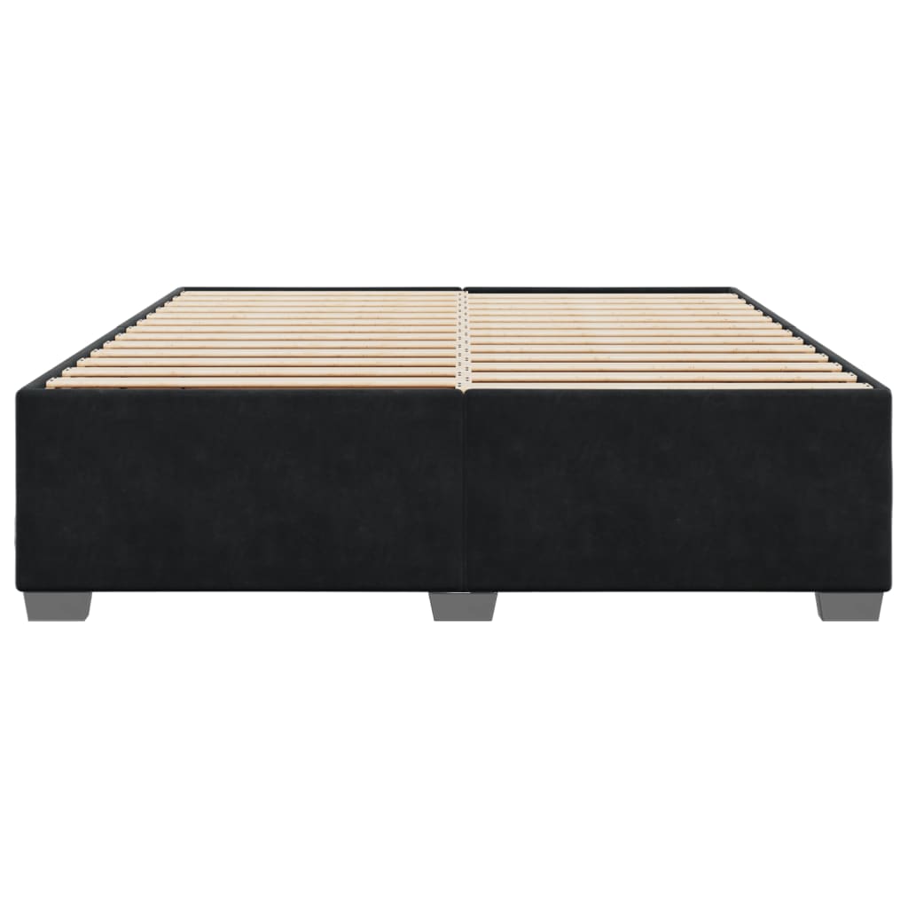 vidaXL Estructura de cama sin colchón terciopelo negro 180x200 cm