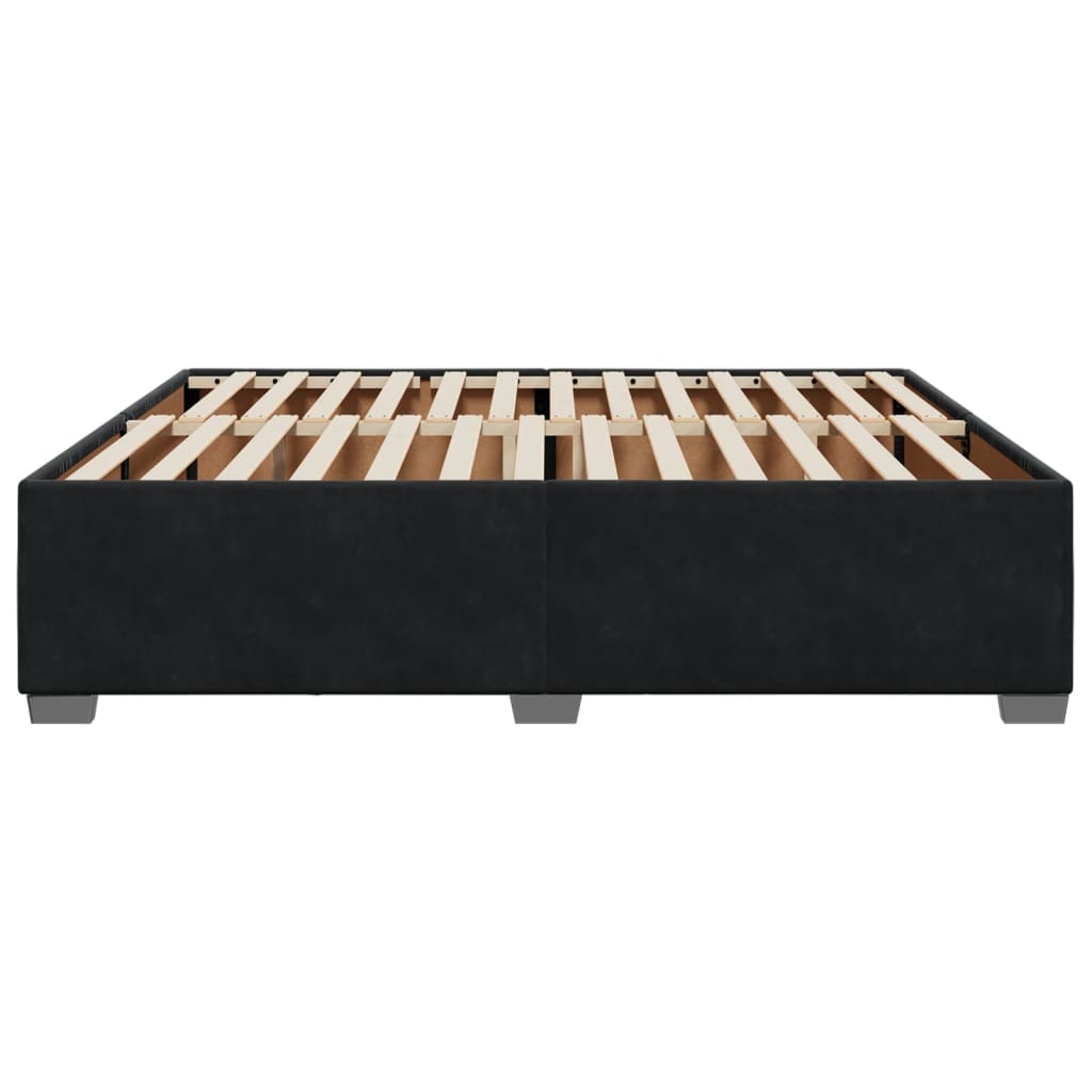 vidaXL Estructura de cama sin colchón terciopelo negro 180x200 cm