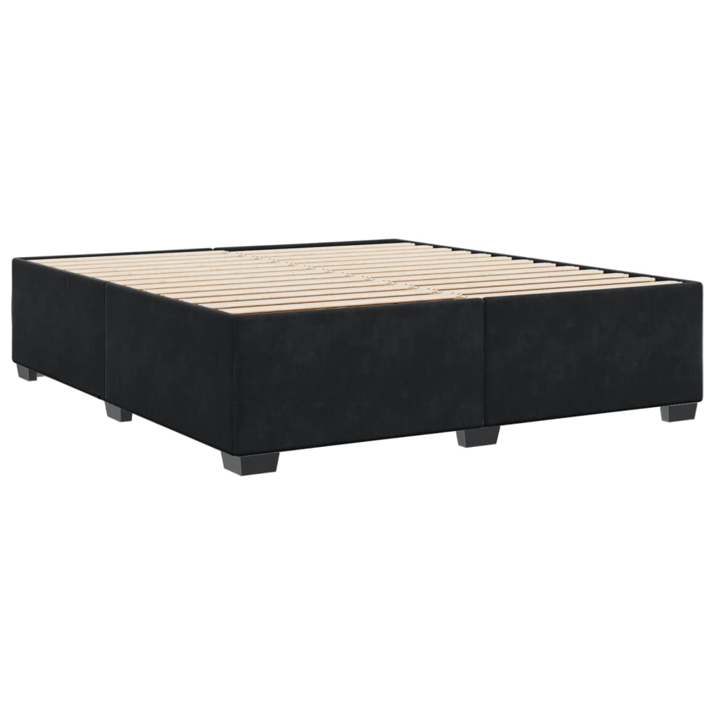 vidaXL Estructura de cama sin colchón terciopelo negro 180x200 cm