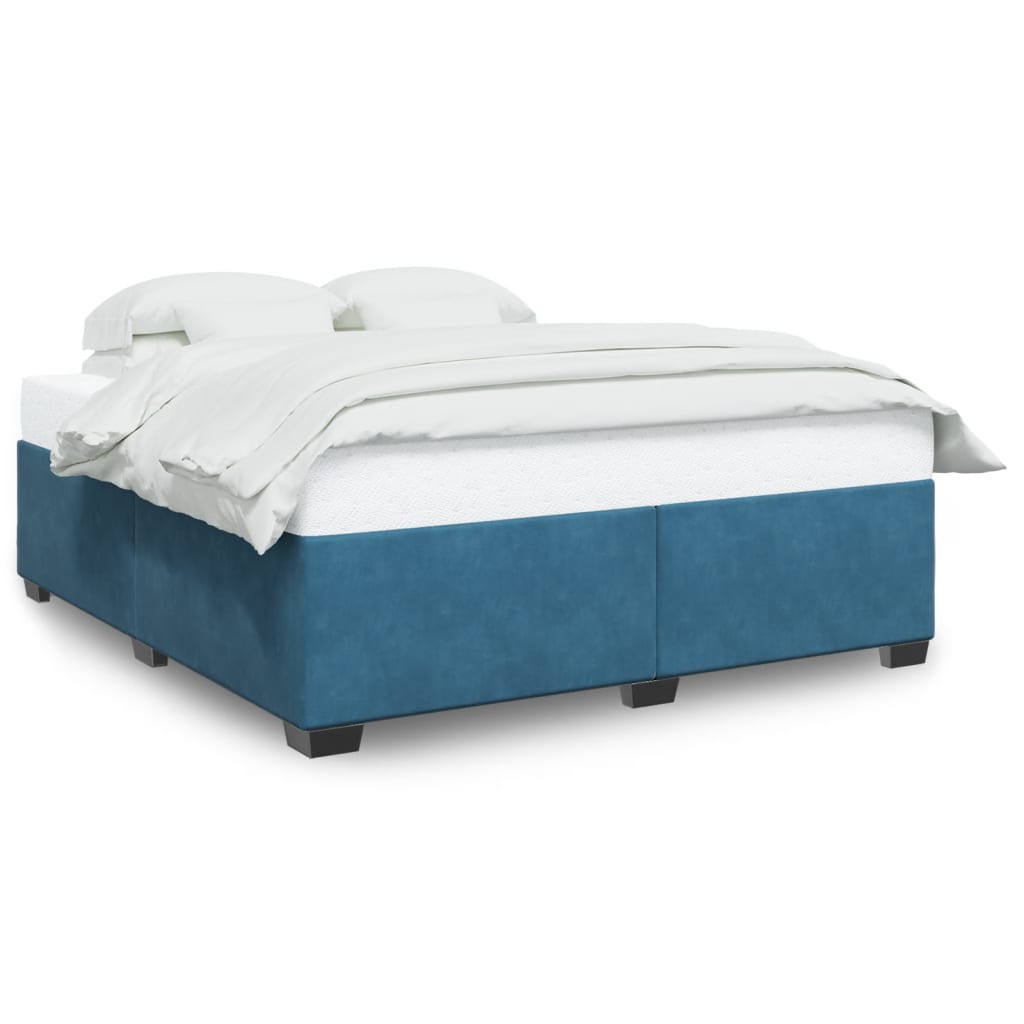 vidaXL Estructura de cama de terciopelo azul 180x200 cm