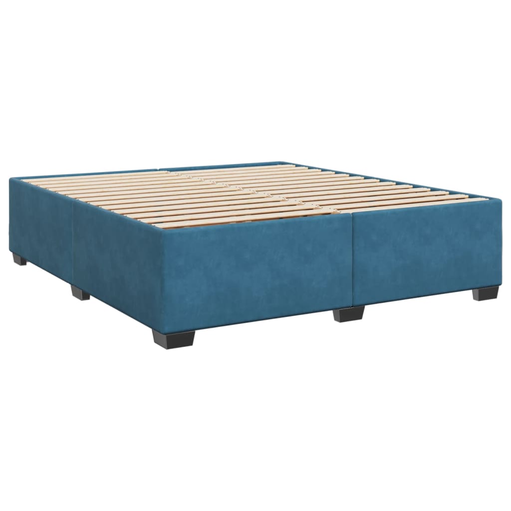 vidaXL Estructura de cama de terciopelo azul 180x200 cm