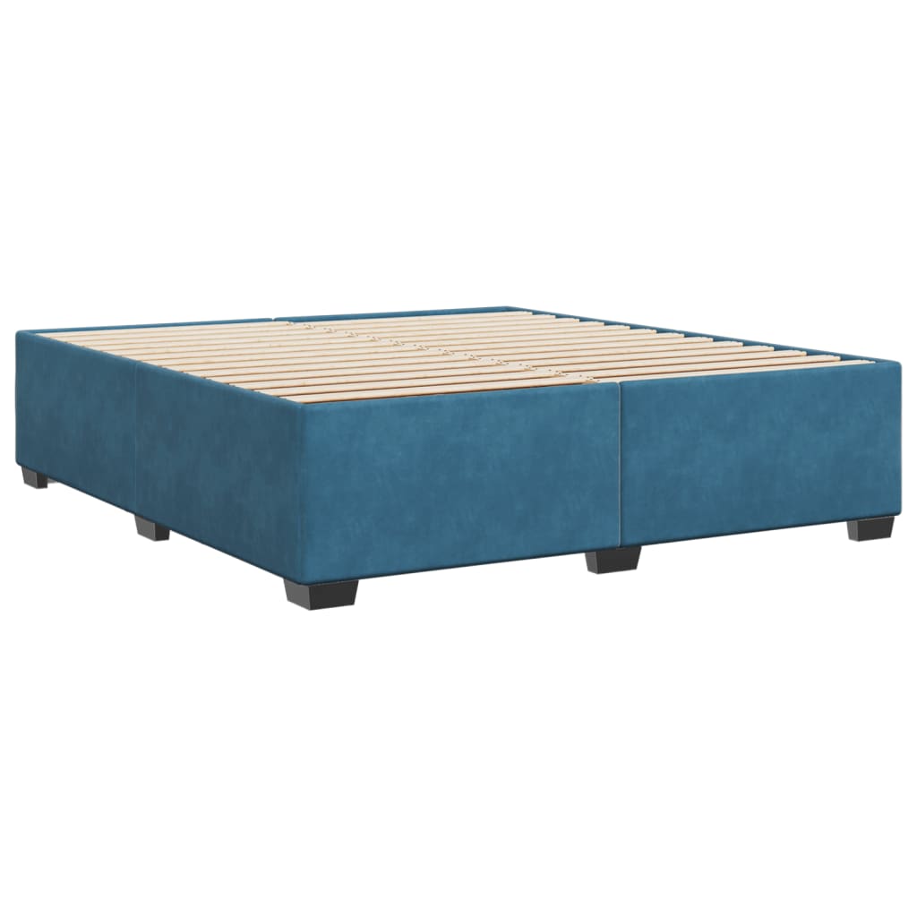 vidaXL Estructura de cama de terciopelo azul 180x200 cm