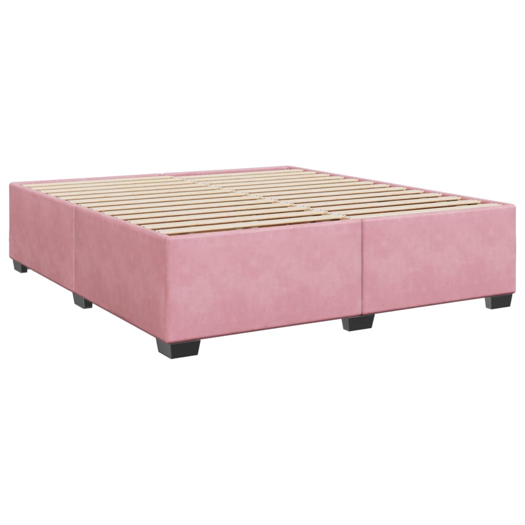 vidaXL Estructura de cama sin colchón terciopelo rosa 180x200 cm